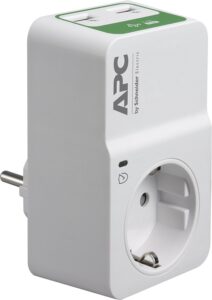 APC Essential SurgeArrest 1 Outlet 230V, 2 Port USB Charger, Germany - PM1WU2-GR