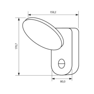 Aplica LED cu senzor de miscare Vivalux ROUND TANIS, 15W, 230V - VIV004549