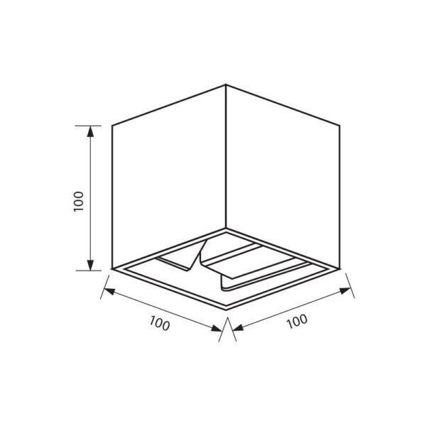 Aplica LED Vivalux SQUARE STARK, 6W, 180 lm, lumina neutra (4000K) - VIV004625