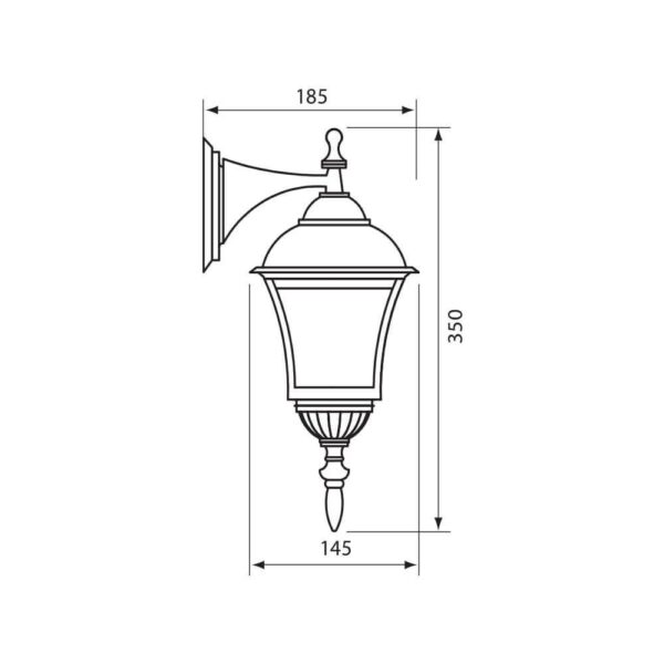 Aplica tip felinar Vivalux SOFIA UP, E27, max 1x60W, IP44 - VIV004210