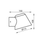 Aplica Vivalux OSAKA, GU10, max. 35W, IP44, 115x108x150mm - VIV004346