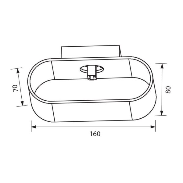 Aplica Vivalux OVAL ADEL, G9, IP20, 160x70x80mm, Negru-Auriu - VIV004631