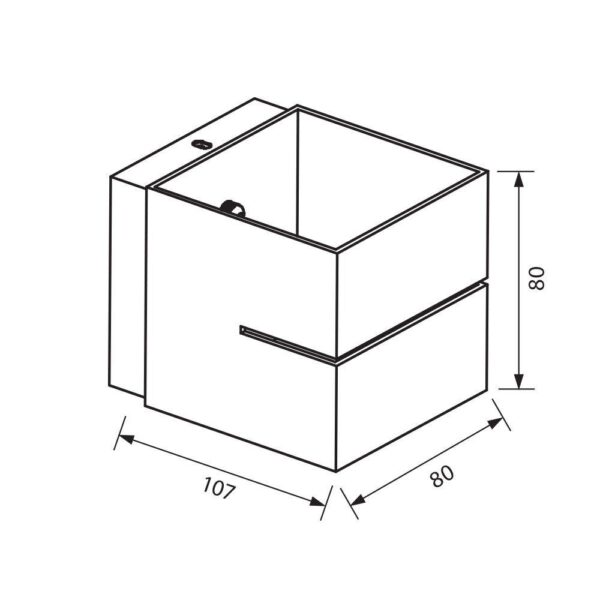 Aplica Vivalux SQUARE ADEL, G9, IP20, 80x80x107mm, Negru - VIV004651