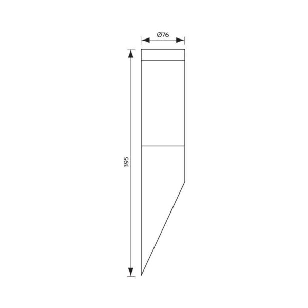 Aplica Vivalux TOKYO, E27, max. 1x60W, IP44, Ø76x395mm, Negru - VIV004668