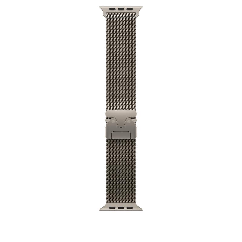 Apple Watch 49mm Natural Titanium Milanese Loop - Small - MGHN4ZM/A-01 Apple Watch 49mm Natural Titanium Milanese Loop - Small - MGHN4ZM/A - imagine 1