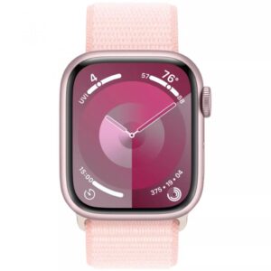 Apple Watch S9 GPS 41mm Pink Alu Case w Light Pink Sport Loop - MR953
