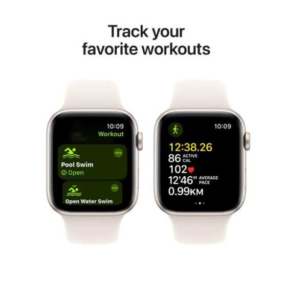 Apple Watch SE GPS + Cellular 44mm Starlight Aluminium - MXGT3QC/A