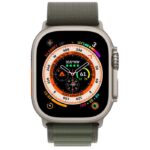 Apple Watch Ultra Cellular, 49mm Titanium Case with Green - MQEX3