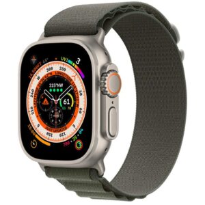 Apple Watch Ultra Cellular, 49mm Titanium Case with Green - MQEX3