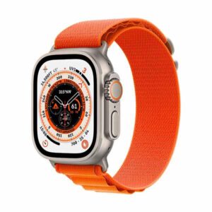 Apple Watch Ultra Cellular, 49mm Titanium Case with Orange - MNHH3