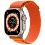 Apple Watch Ultra Cellular, 49mm Titanium Case with Orange - MQEV3