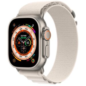 Apple Watch Ultra Cellular, 49mm Titanium Case with Starlight - MQF03