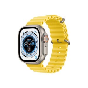 Apple Watch Ultra Cellular, 49mm Titanium Case with Yellow Ocean Band - MNHG3