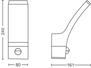 Apply LED outdoor lighting Philips Splay, with motion sensor IR - 000008719514417717