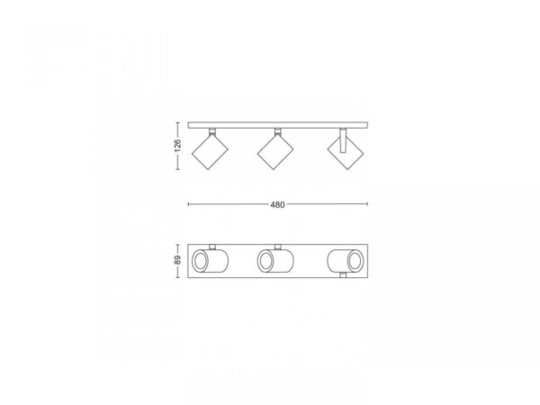 Argenta plate/spiral white 3x5.7W 240V - 000008718696171592