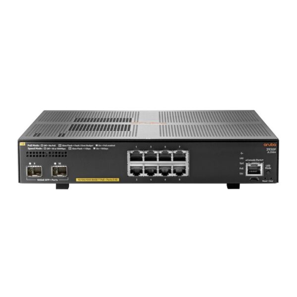 Aruba 2930F 8G PoE+ 2SFP+ Switch - JL258A