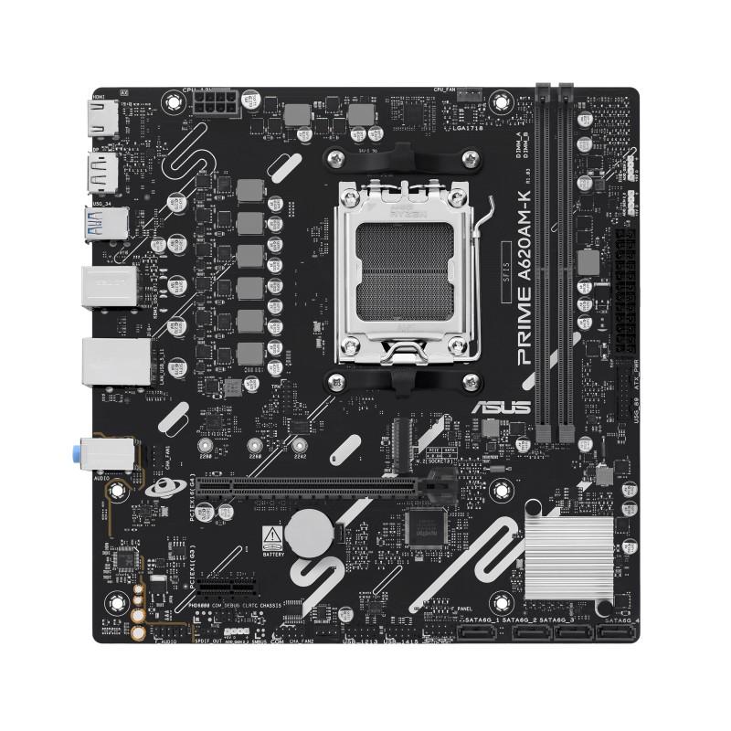ASUS PRIME A620AM-K. Processor manufacturer: AMD, Processor socket: Socket - 90MB1GX0-M0EAY0 ASUS PRIME A620AM-K. Processor manufacturer: AMD, Processor socket: Socket - 90MB1GX0-M0EAY0