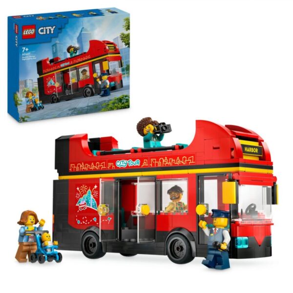 AUTOBUZ TURISTIC ROSU CU ETAJ LEGO 60407 - LEGO60407