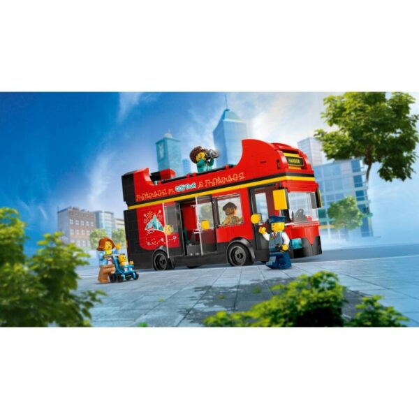 AUTOBUZ TURISTIC ROSU CU ETAJ LEGO 60407 - LEGO60407
