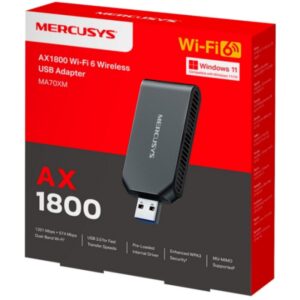 AX1800 Wi-Fi 6 USB Adapter SPEED: 574 Mbps at - MA70XM