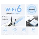 AX3000 Dual-Band Wi-Fi 6 Bluetooth PCI Express Adapter SPEED - MA80XE