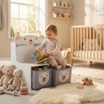 Bancuta cu spatiu de depozitare jucarii si carti Bear, U-Grow - UG-74BEAR - imagine 6