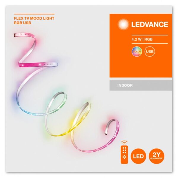 Banda LED RGB pentru TV Ledvance FLEX MOOD LIGHT, 4.2W, 5V, 50 lm - 000004058075666917