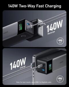 Baterie externa Anker 24000mAh, 140W, 1 x USB, 2 x USB Type-C - A1289011