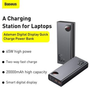 Baterie externa Baseus Adaman Metal, 20000mAh, PD 3.0 + QC 3.0 65W - PPIMDA-D01