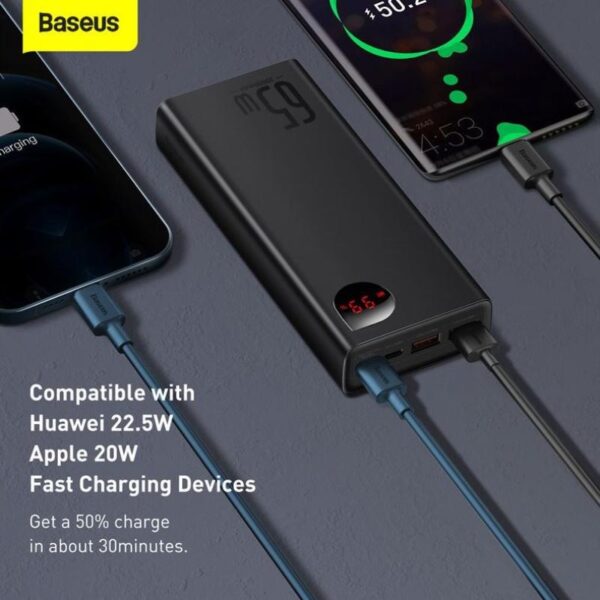 Baterie externa Baseus Adaman Metal, 20000mAh, PD 3.0 + QC 3.0 65W - PPIMDA-D01