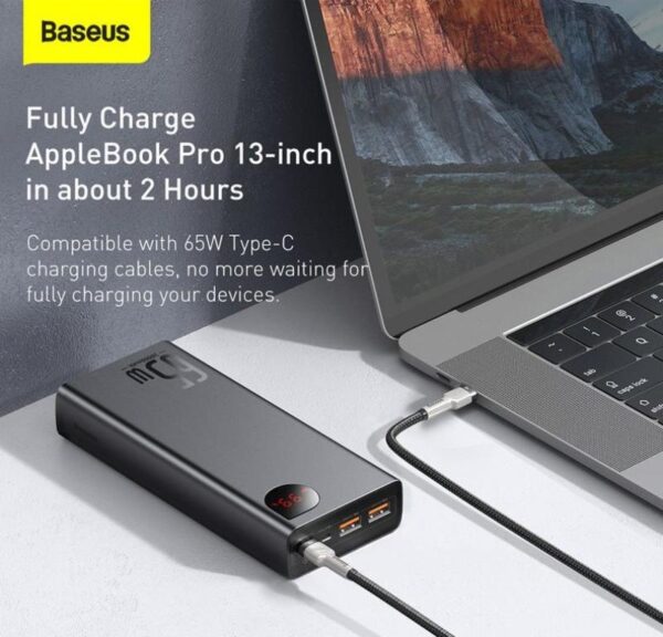 Baterie externa Baseus Adaman Metal, 20000mAh, PD 3.0 + QC 3.0 65W - PPIMDA-D01