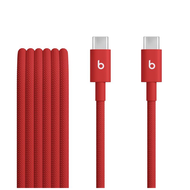 Beats USB-C to USB-C Woven Cable (1.5 m) - Rapid Red - MDGF4ZM/A-01 Beats USB-C to USB-C Woven Cable (1.5 m) - Rapid Red - MDGF4ZM/A - imagine 1