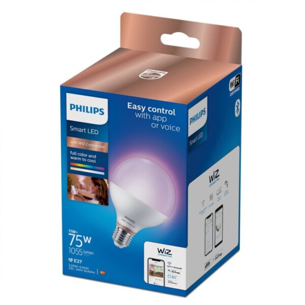 Bec LED inteligent Philips Glob, Wi-Fi, Bluetooth, G95 - 000008719514372504