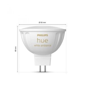 Bec LED inteligent Philips Hue MR16, Bluetooth, GU5.3, 12V, 5.1W - 000008719514491342