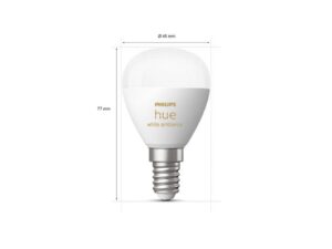 Bec LED inteligent Philips Hue P45, Bluetooth, E14, 5.1W, 470 lm - 000008719514491106