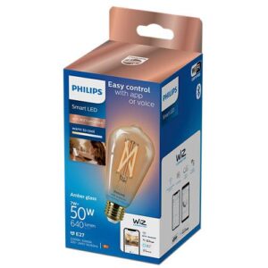 Bec LED inteligent vintage Philips filament chihlimbariu, Wi-Fi - 000008719514372269