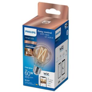 Bec LED inteligent vintage Philips filament transparent, Wi-Fi - 000008719514371989