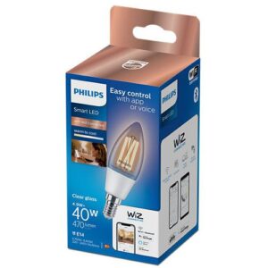 Bec LED inteligent vintage Philips filament transparent, Wi-Fi - 000008719514372061