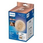 Bec LED inteligent vintage Philips filament transparent, Wi-Fi - 000008719514372108