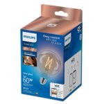 Bec LED inteligent vintage Philips filament transparent, Wi-Fi - 000008719514372184