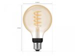 Bec LED inteligent vintage Philips Hue Filament Glob, Bluetooth - 000008719514301481