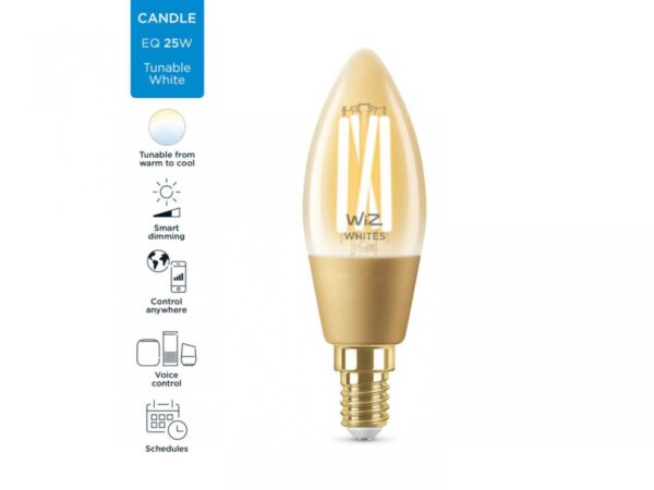 Bec LED inteligent vintage WiZ Filament Whites Philips - 000008718699787257
