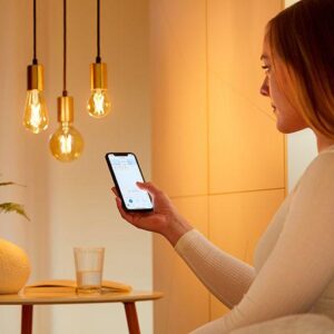 Bec LED inteligent vintage WiZ Filament Whites, Wi-Fi, ST64, E27 - 000008718699787233