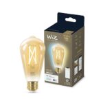 Bec LED inteligent vintage WiZ Filament Whites, Wi-Fi, ST64, E27 - 000008718699787233