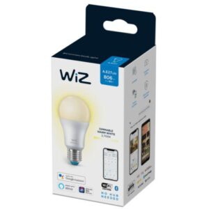 Bec LED inteligent WiZ Dimmable, Wi-Fi + Bluetooth, A60 E27, 8W (60W) - 000008718699786038