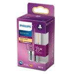 Bec LED lumanare/lustra vintage Philips Classic T25L - 000008718699783334
