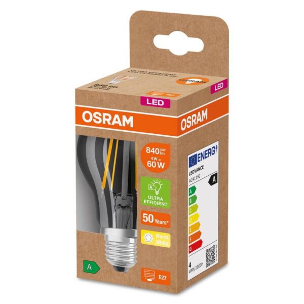 Bec LED Osram Classic A60, Ultra Efficient Light, E27, 4W (60W) - 000004099854009976