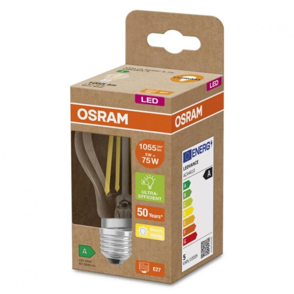 Bec LED Osram Classic A60, Ultra Efficient Light, E27, 5W (75W) - 000004099854009617