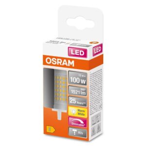 Bec LED Osram DIM LINE, R7s, 12W (100W), 1521 lm, lumina calda (2700K) - 000004058075432536