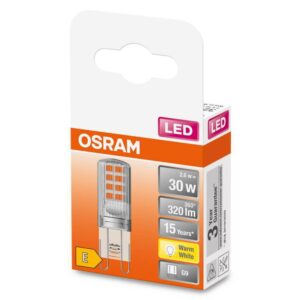 Bec LED Osram PIN, G9, 2.6W (30W), 320 lm, lumina calda (2700K) - 000004058075432338